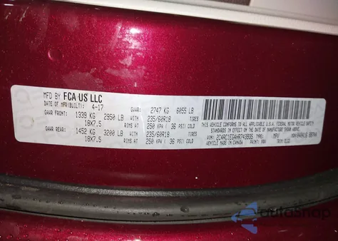 2017 Chrysler Pacifica Touring-L Plus из США, поврежденный, VIN 2C4RC1EG4HR743935